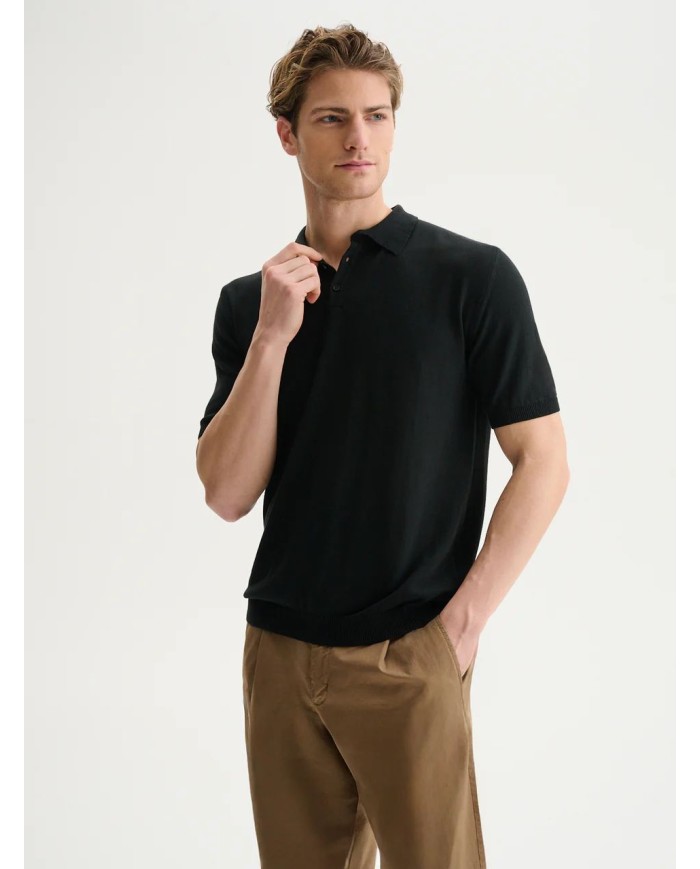 QB24 POLO IN MAGLIA BASIC IN COTONE CREPE