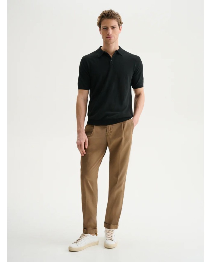 QB24 POLO IN MAGLIA BASIC IN COTONE CREPE