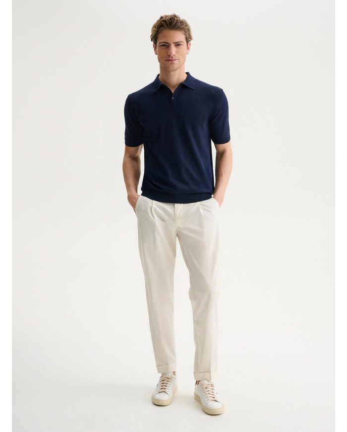 QB24 POLO IN MAGLIA BASIC IN COTONE CREPE