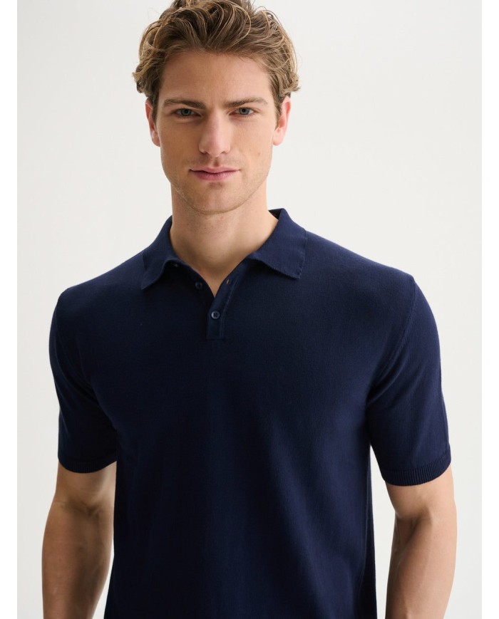 QB24 POLO IN MAGLIA BASIC IN COTONE CREPE