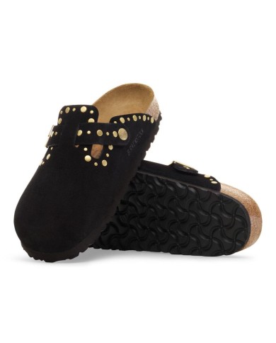 BIRKENSTOCK SANDALI DONNA BOSTON RIVETS IN PELLE SCAMOSCIATA