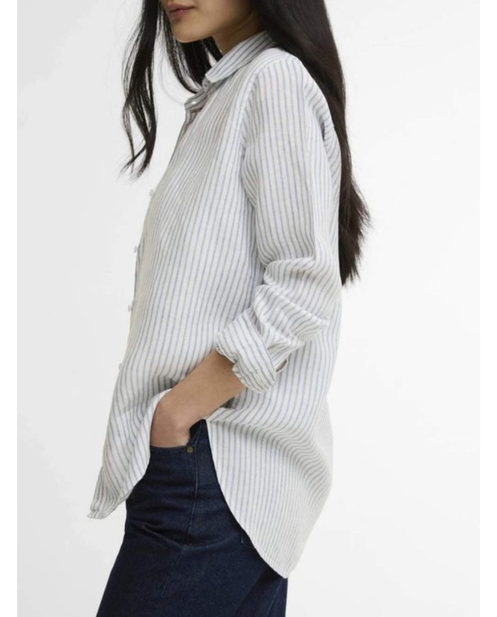 BARBOUR CAMICIA A MANICHE LUNGHE MARINE