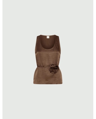 MARELLA TOP CON FIORE ABBINATO