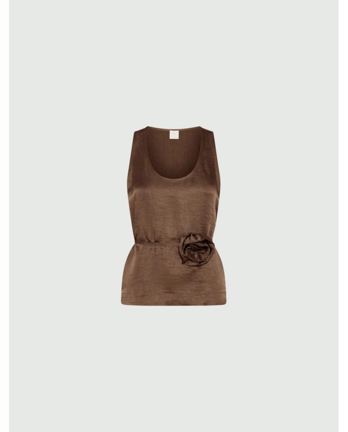 MARELLA TOP CON FIORE ABBINATO