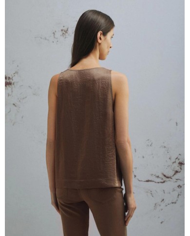 MARELLA TOP CON FIORE ABBINATO