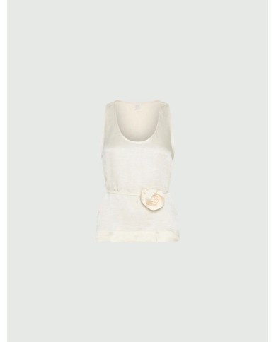 MARELLA TOP CON FIORE ABBINATO