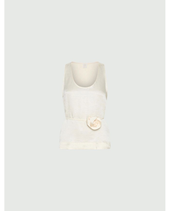 MARELLA TOP CON FIORE ABBINATO