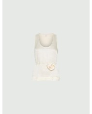 MARELLA TOP CON FIORE ABBINATO