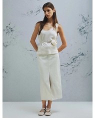 MARELLA TOP CON FIORE ABBINATO