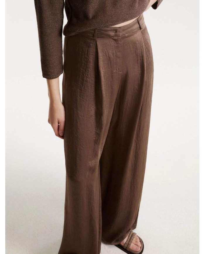 MARELLA PANTALONE AMPIO IN TWILL CRINCKLE