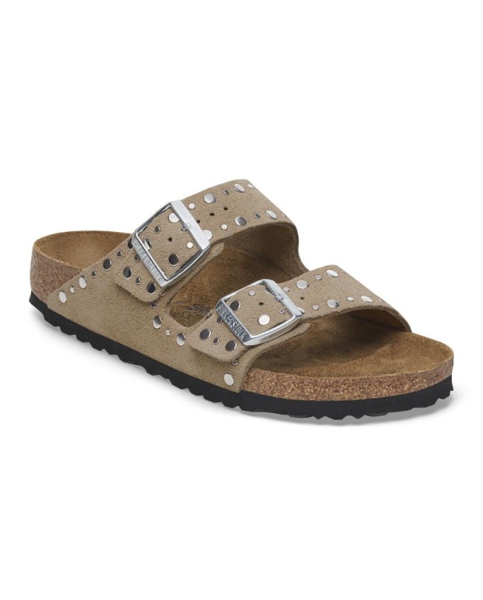 BIRKENSTOCK SANDALI DONNA ARIZONA RIVET IN PELLE SCAMOSCIATA