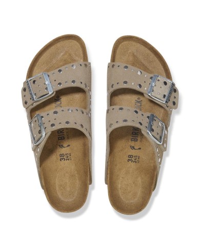 BIRKENSTOCK SANDALI DONNA ARIZONA RIVET IN PELLE SCAMOSCIATA