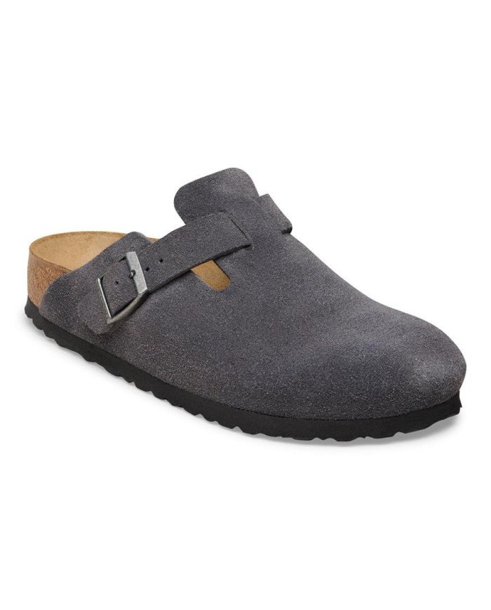 BIRKENSTOCK SANDALI UOMO BOSTON IN PELLE SCAMOSCIATA