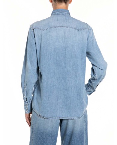 REPLAY CAMICIA WESTERN IN COTONE