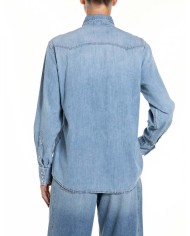 REPLAY CAMICIA WESTERN IN COTONE