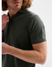 JAGGY POLO A MANICHE CORTE CON SCOLLO A V