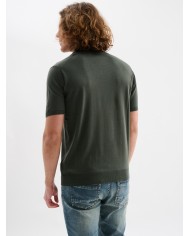 JAGGY POLO A MANICHE CORTE CON SCOLLO A V