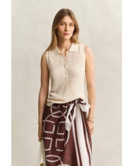 GANT POLO IN PIZZO SMANICATO