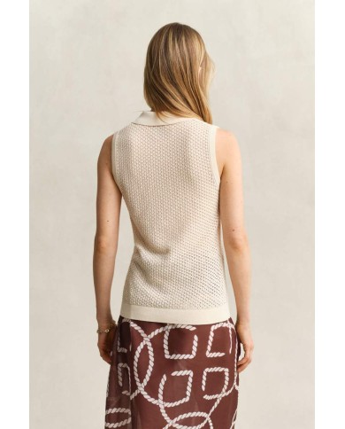 GANT POLO IN PIZZO SMANICATO