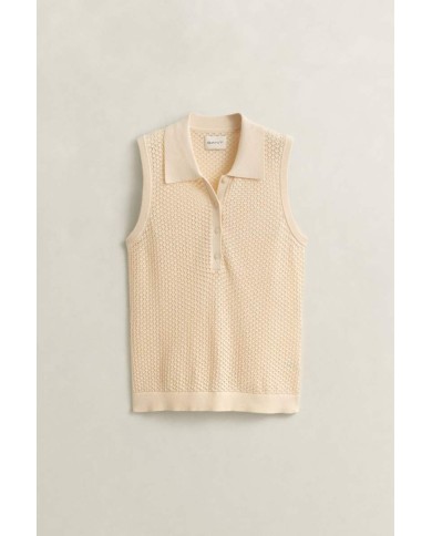 GANT POLO IN PIZZO SMANICATO