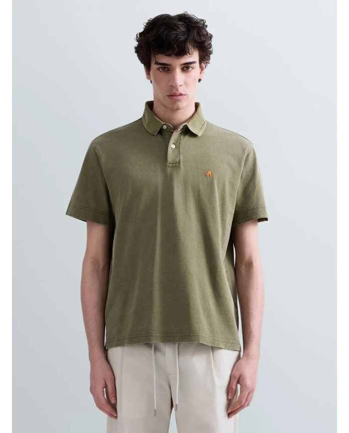 REPLAY POLO IN PIQUET DI COTONE CON RICAMO