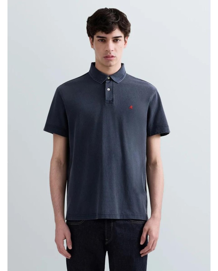 REPLAY POLO IN PIQUET DI COTONE CON RICAMO