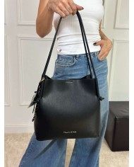 MANILA GRACE BORSA TOTE ECOPELLE LISCIA CHARM PANDA