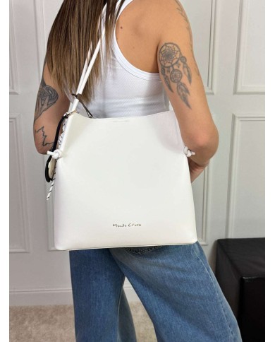 MANILA GRACE BORSA TOTE ECOPELLE LISCIA CHARM PANDA