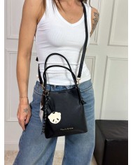 MANILA GRACE BORSA TOTE PICCOLA ECOPELLE CHARM PANDA