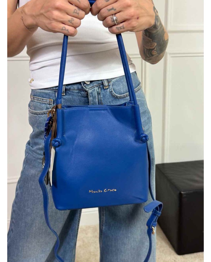 MANILA GRACE BORSA TOTE PICCOLA ECOPELLE CHARM PANDA