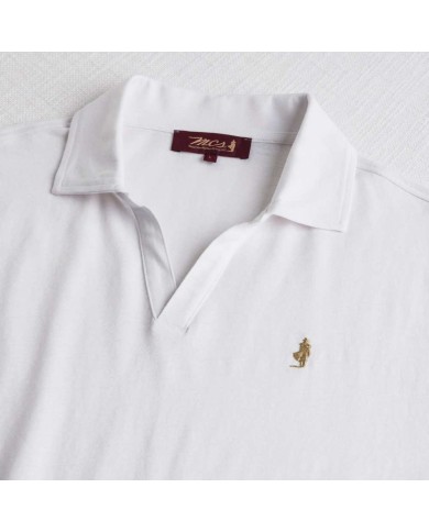 MCS POLO IN MISTO COTONE E LINO JERSEY