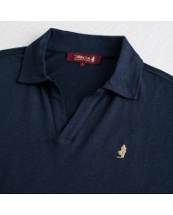 MCS POLO IN MISTO COTONE E LINO JERSEY