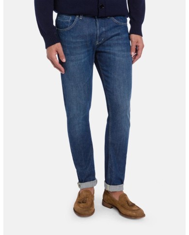 DONDUP JEANS GEORGE SKINNY IN DENIM STRETCH