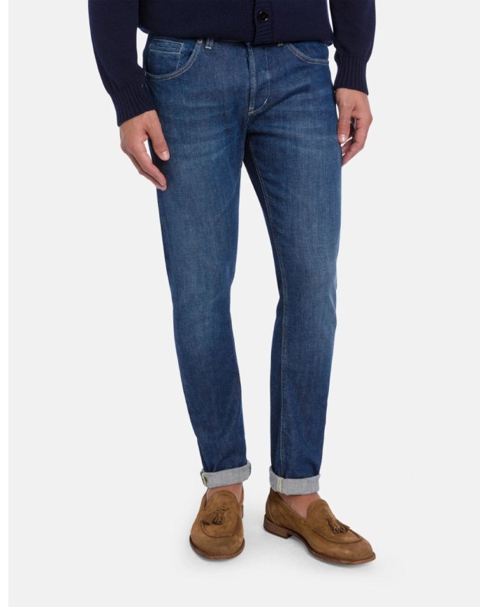 DONDUP JEANS GEORGE SKINNY IN DENIM STRETCH