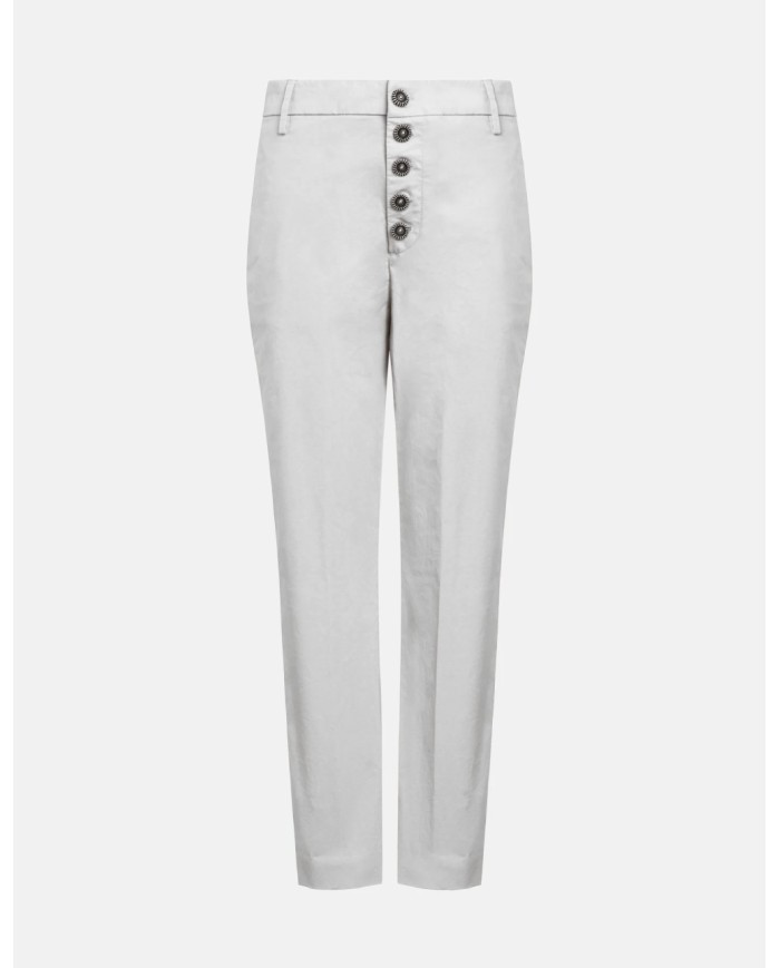 DONDUP PANTALONI NIMA LOOSE IN GABARDINA LEGGERA
