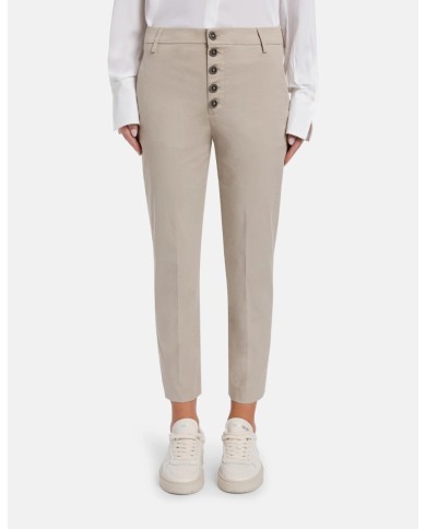DONDUP PANTALONI NIMA LOOSE IN GABARDINA LEGGERA
