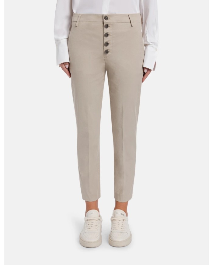 DONDUP PANTALONI NIMA LOOSE IN GABARDINA LEGGERA