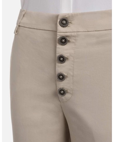 DONDUP PANTALONI NIMA LOOSE IN GABARDINA LEGGERA