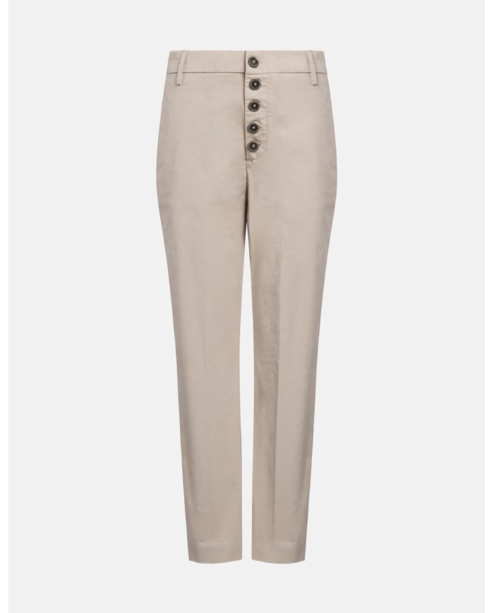 DONDUP PANTALONI NIMA LOOSE IN GABARDINA LEGGERA