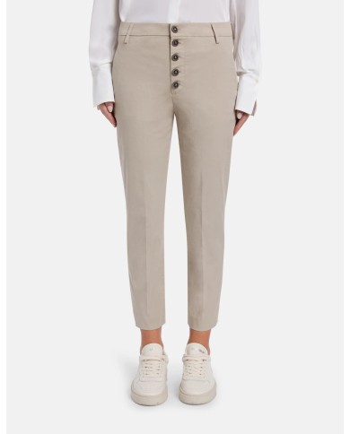 DONDUP PANTALONI NIMA LOOSE IN GABARDINA LEGGERA