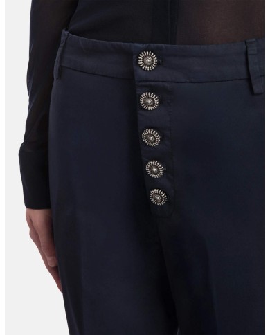 DONDUP PANTALONI NIMA LOOSE IN GABARDINA LEGGERA
