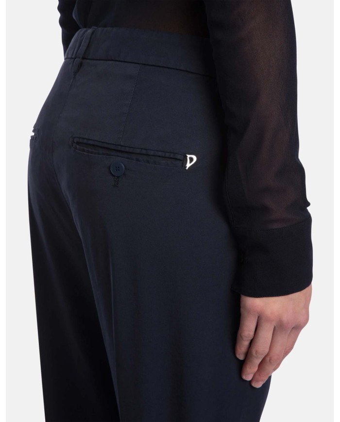 DONDUP PANTALONI NIMA LOOSE IN GABARDINA LEGGERA