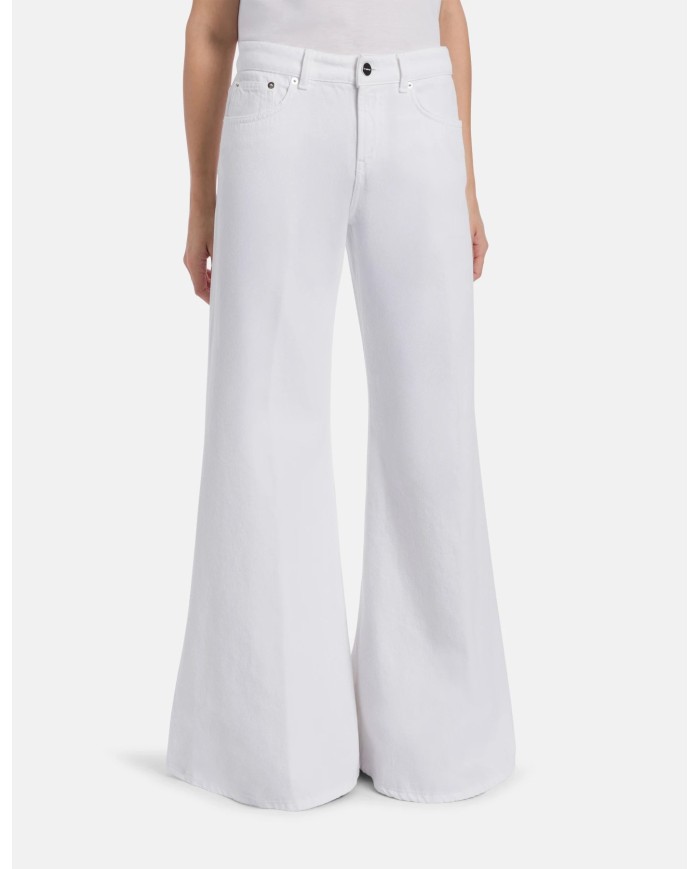 DONDUP JEANS MARLEN WIDE LEG IN BULL FISSO