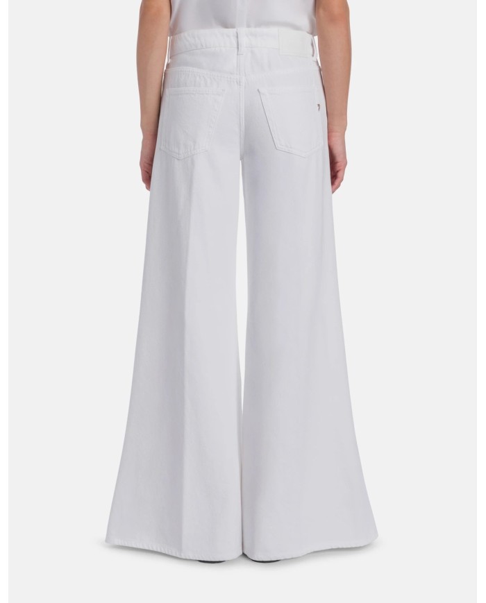 DONDUP JEANS MARLEN WIDE LEG IN BULL FISSO