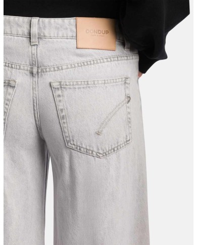 DONDUP JEANS MARLEN WIDE LEG IN DENIM FISSO