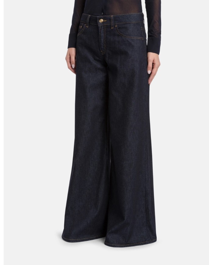DONDUP JEANS MARLEN WIDE LEG IN DENIM FISSO
