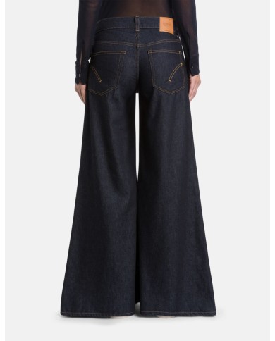DONDUP JEANS MARLEN WIDE LEG IN DENIM FISSO