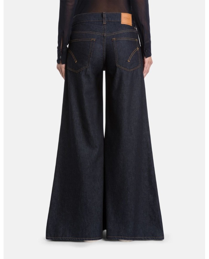 DONDUP JEANS MARLEN WIDE LEG IN DENIM FISSO