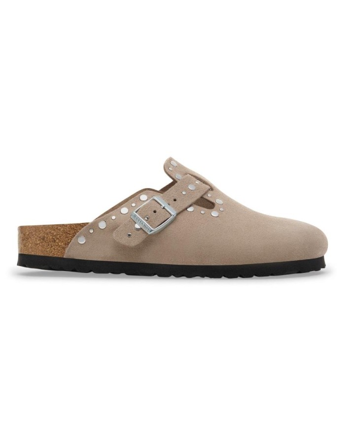 BIRKENSTOCK SANDALI DONNA BOSTON RIVETS IN PELLE SCAMOSCIATA