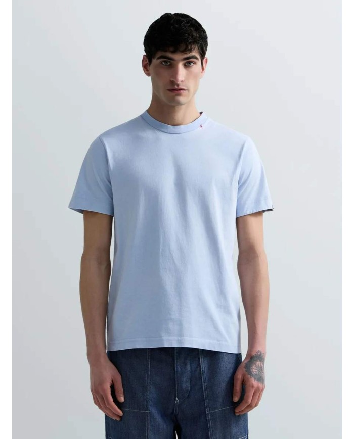 REPLAY MAGLIETTA IN JERSEY CON RICAMO SUL COLLO